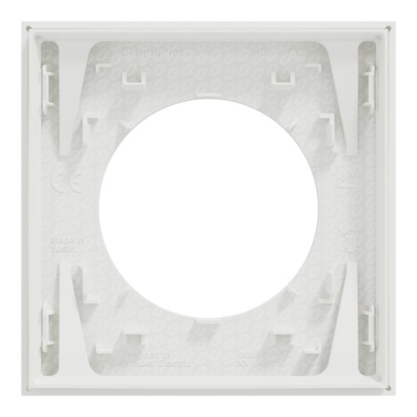 Odace - plaque de finition 1 poste - couleur blanc craie