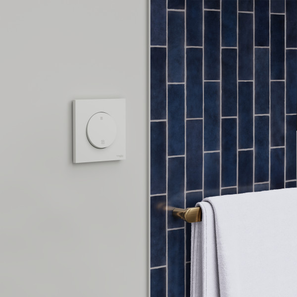 Odace - plaque de finition 1 poste - couleur blanc craie