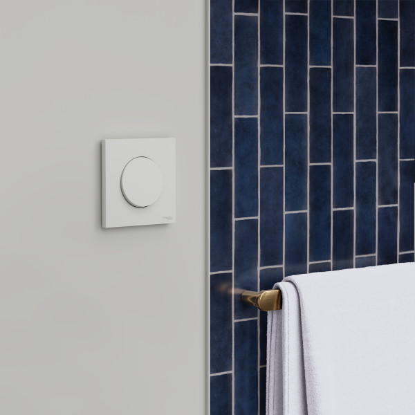 Odace - plaque de finition 1 poste - couleur blanc craie