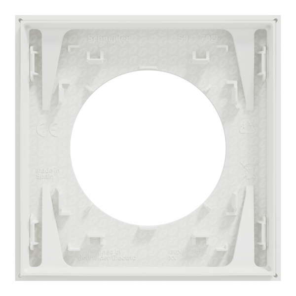Odace - lot de 168 plaques de finition 1 poste s920702 - couleur blanc craie