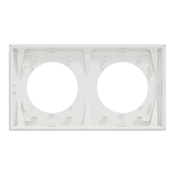 Odace - lot de 84 plaques de finition 2 postes - couleur blanc craie