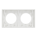 Odace - lot de 84 plaques de finition 2 postes - couleur blanc craie