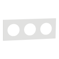 Odace - plaque de finition 3 postes - couleur blanc craie