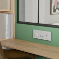 Odace - plaque de finition 3 postes - couleur blanc craie