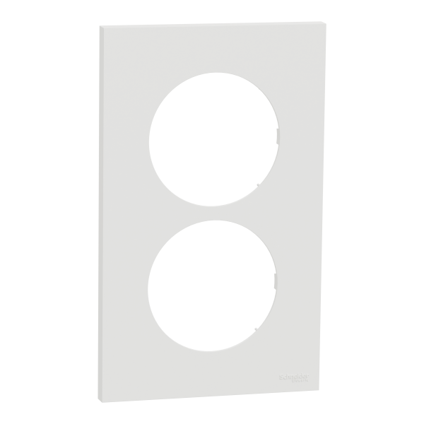 Odace - plaque de finition 2 postes entraxe spécifique 57mm - blanc craie