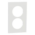 Odace - plaque de finition 2 postes entraxe spécifique 57mm - blanc craie