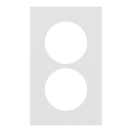 Odace - plaque de finition 2 postes entraxe spécifique 57mm - blanc craie