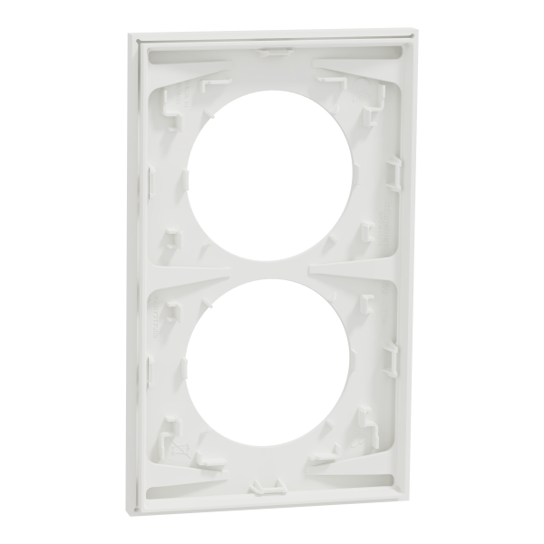 Odace - plaque de finition 2 postes entraxe spécifique 57mm - blanc craie