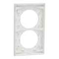 Odace - plaque de finition 2 postes entraxe spécifique 57mm - blanc craie