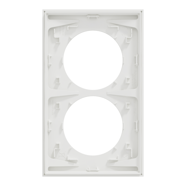 Odace - plaque de finition 2 postes entraxe spécifique 57mm - blanc craie