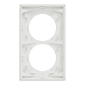 Odace - plaque de finition 2 postes entraxe spécifique 57mm - blanc craie