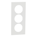 Odace - plaque de finition 3 postes entraxe spécifique 57mm - blanc craie