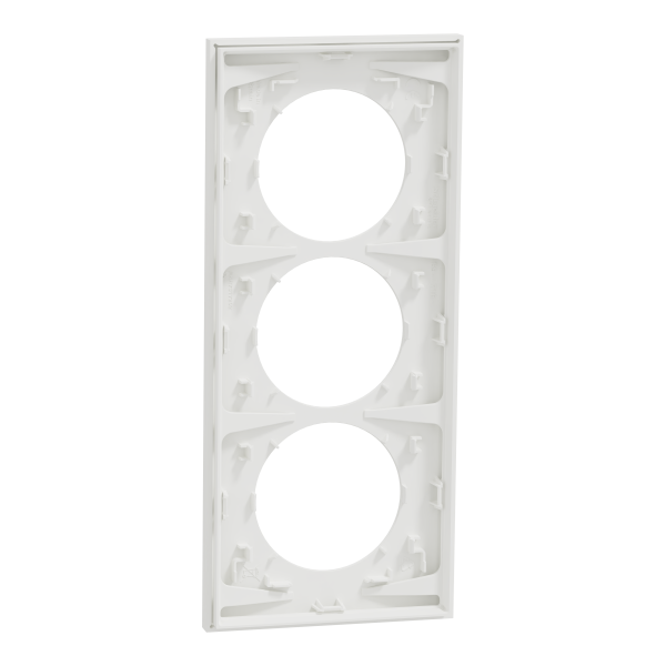 Odace - plaque de finition 3 postes entraxe spécifique 57mm - blanc craie