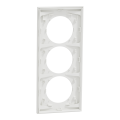 Odace - plaque de finition 3 postes entraxe spécifique 57mm - blanc craie
