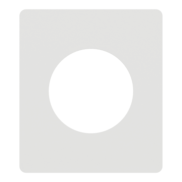 Odace architecte - plaque de finition 1 poste - couleur blanc craie