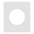 Odace architecte - plaque de finition 1 poste - couleur blanc craie