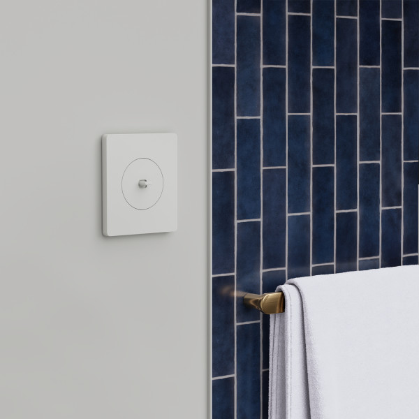 Odace architecte - plaque de finition 1 poste - couleur blanc craie