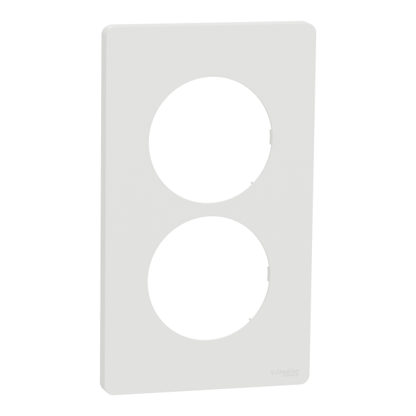 Odace architecte - plaque 2 postes entraxe spécifique 57mm - blanc craie