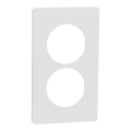 Odace architecte - plaque 2 postes entraxe spécifique 57mm - blanc craie