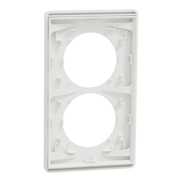 Odace architecte - plaque 2 postes entraxe spécifique 57mm - blanc craie