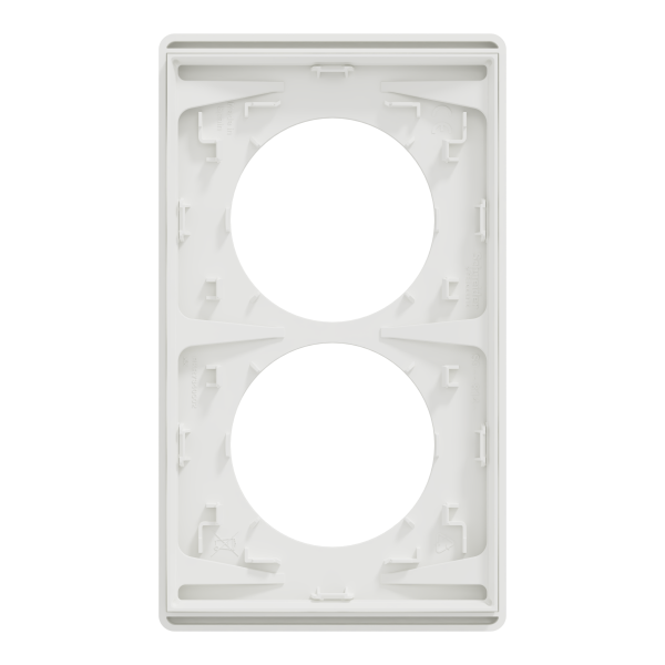 Odace architecte - plaque 2 postes entraxe spécifique 57mm - blanc craie