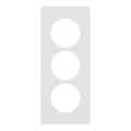 Odace architecte - plaque 3 postes entraxe spécifique 57mm - blanc craie