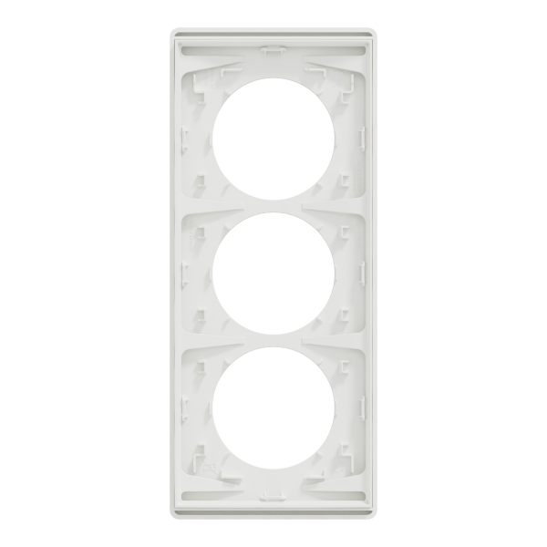 Odace architecte - plaque 3 postes entraxe spécifique 57mm - blanc craie