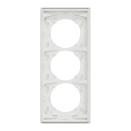 Odace architecte - plaque 3 postes entraxe spécifique 57mm - blanc craie