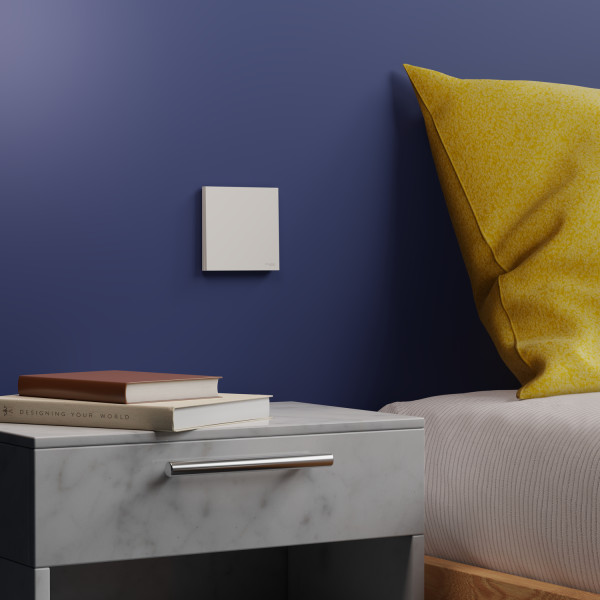 Odace intégral - enjoliveur et plaque - pour vv ou poussoir simple - blanc craie