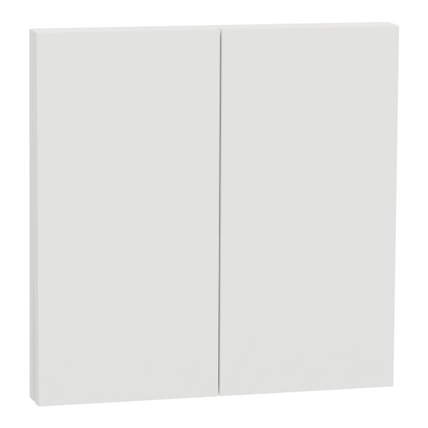 Odace intégral - enjoliveur et plaque - pour vv ou poussoir double - blanc craie