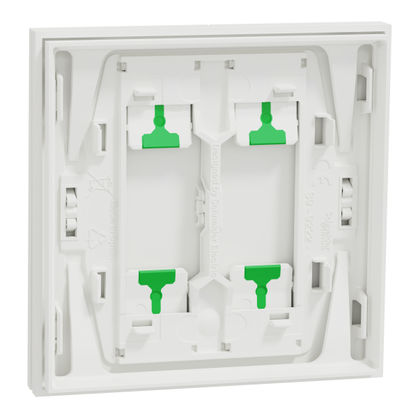 Odace intégral - enjoliveur et plaque - pour vv ou poussoir double - blanc craie