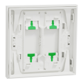 Odace intégral - enjoliveur et plaque - pour vv ou poussoir double - blanc craie