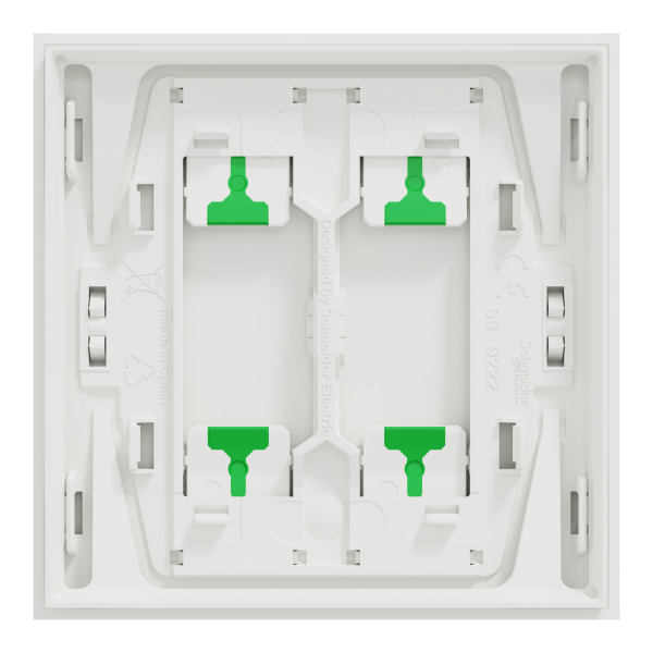 Odace intégral - enjoliveur et plaque - pour vv ou poussoir double - blanc craie