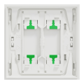 Odace intégral - enjoliveur et plaque - pour vv ou poussoir double - blanc craie
