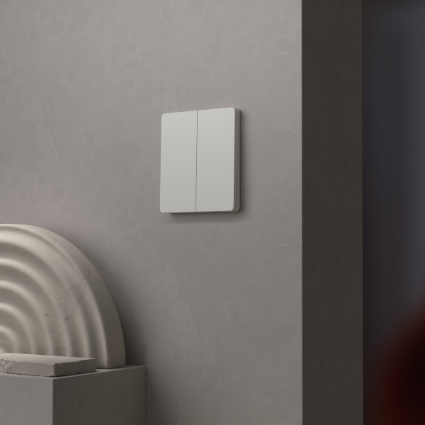 Odace architecte intégral - enjo et plaque - pour vv ou bp double - blanc craie