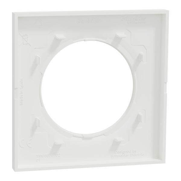 Odace origine - plaque de finition 1 poste - couleur blanc