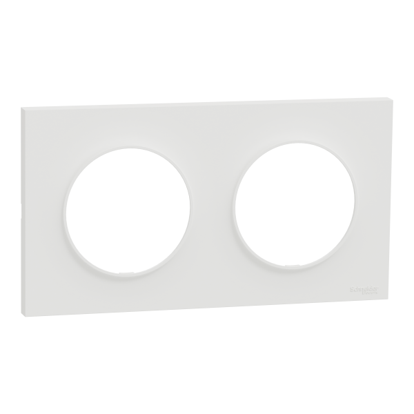 Odace origine - plaque de finition 2 postes - couleur blanc