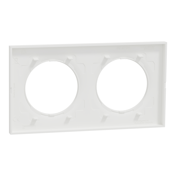 Odace origine - plaque de finition 2 postes - couleur blanc