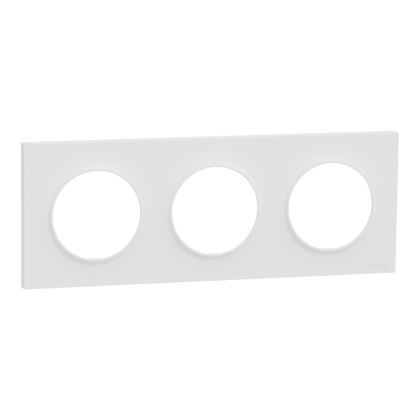 Odace origine - plaque de finition 3 postes - couleur blanc