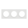 Odace origine - plaque de finition 3 postes - couleur blanc