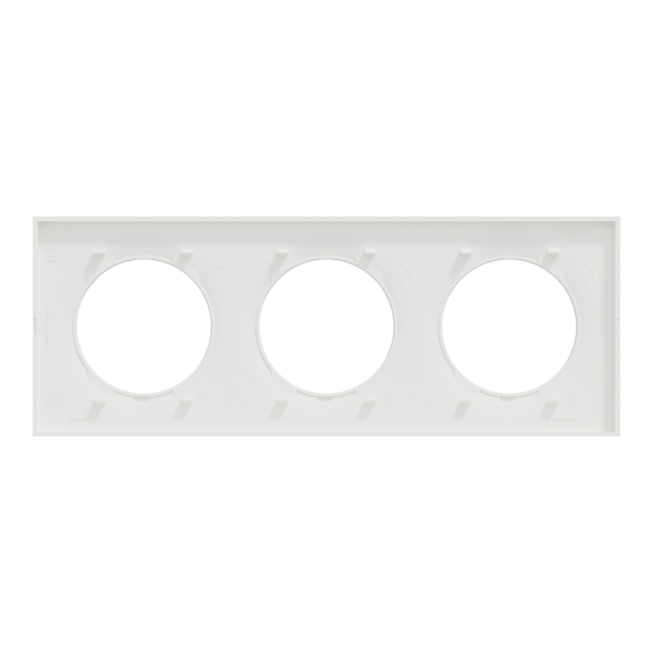 Odace origine - plaque de finition 3 postes - couleur blanc