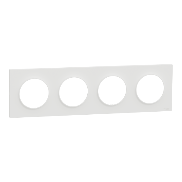 Odace origine - plaque de finition 4 postes - couleur blanc