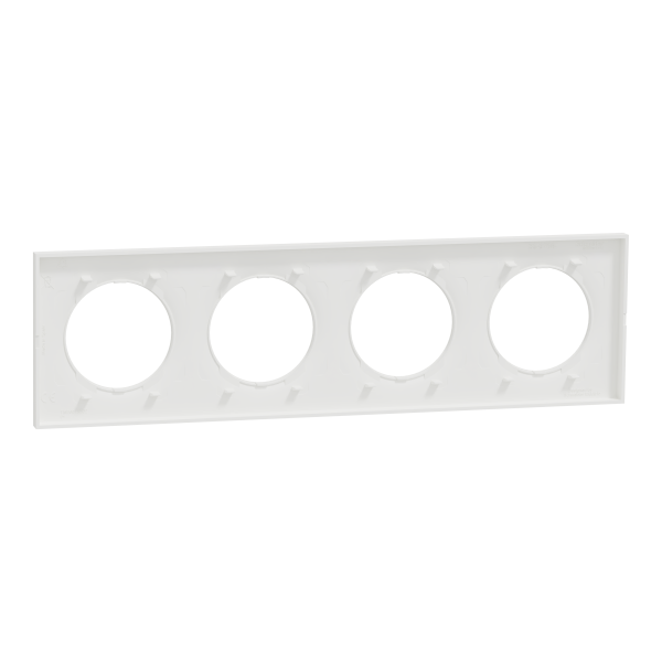 Odace origine - plaque de finition 4 postes - couleur blanc