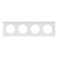 Odace origine - plaque de finition 4 postes - couleur blanc