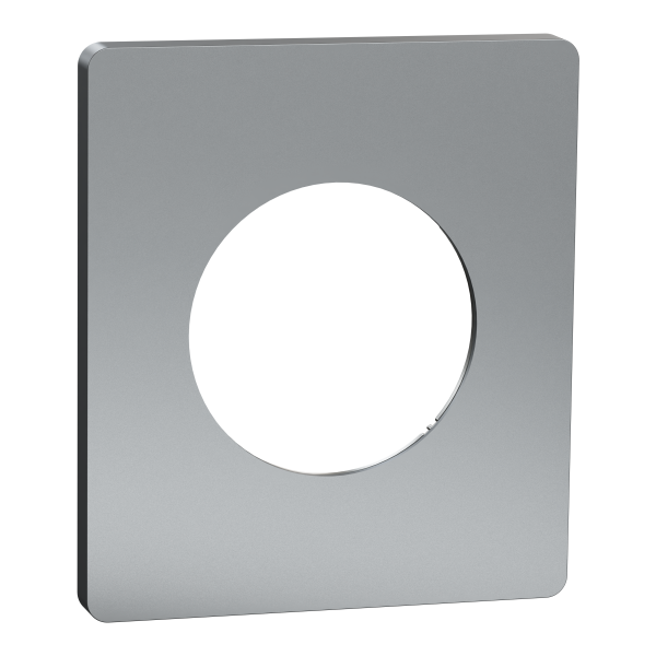 Odace architecte - plaque de finition 1 poste - effet titane