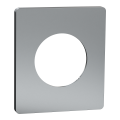 Odace architecte - plaque de finition 1 poste - effet titane