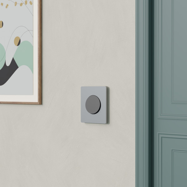 Odace architecte - plaque de finition 1 poste - effet titane