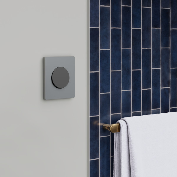 Odace architecte - plaque de finition 1 poste - effet titane
