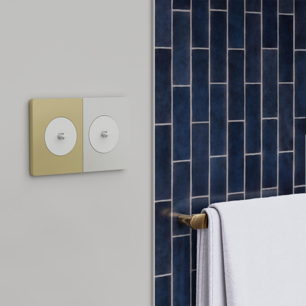 Odace architecte - plaque de finition latérale - effet laiton