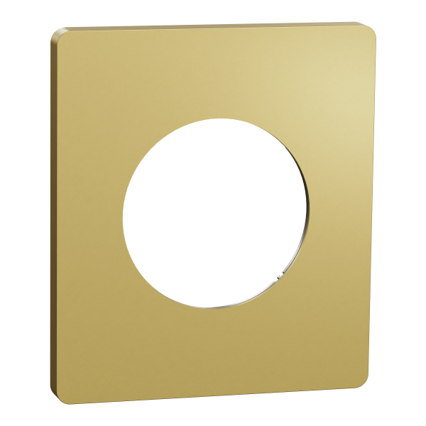 Odace architecte - plaque de finition 1 poste - effet laiton